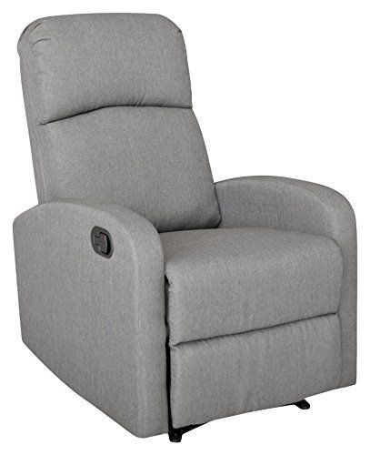 Cribel Relax Spike Poltrona, Reclinazione Manuale, con Poggiapiedi, Grigio, 91 x 65 x 101 cm